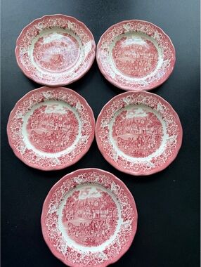 5 Vintage J&G Meakin Stratford Stage 7” Plates Royal Staffordshire England